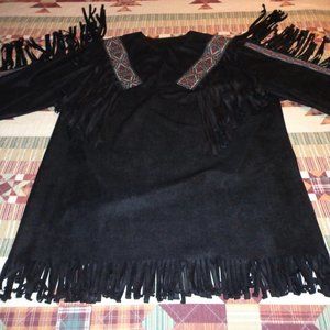 Black Fringed Shirt
